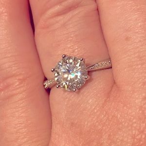2CT Diamond Moissanite Ring S925